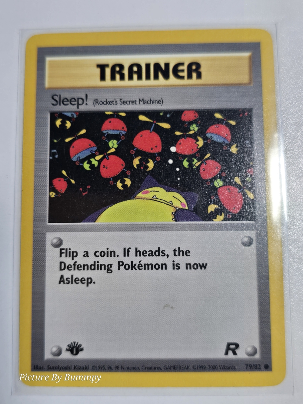 #15 Pokemon 1st Edition "Sleep!" (Rocket's Secret Machine) trainer card